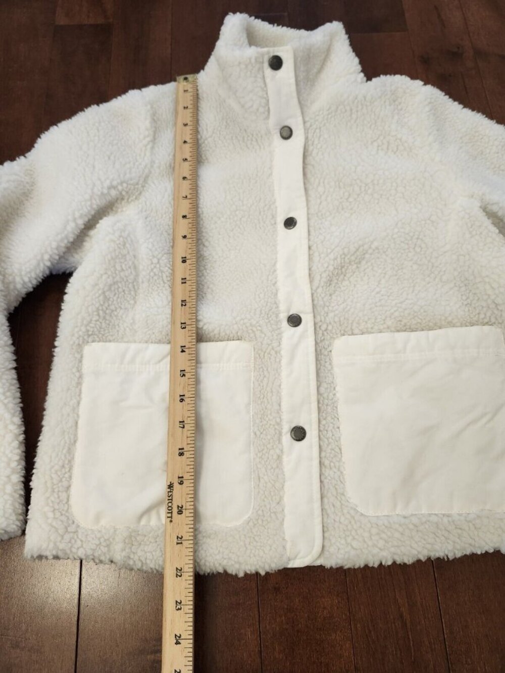 Barbour Netley women's white fleece jacket in size USA 6 - Picture 9 of 10